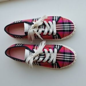 Kate Spade Pink Plaid Women's Sneakers